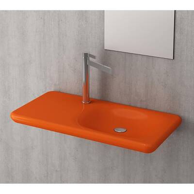 BOC FENICE ETAJERLİ LAVABO 90 CM-D.SİZ- P.TURUNCU - 1