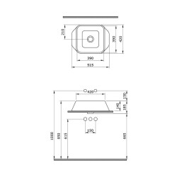 Bocchi Firenze Çanak Lavabo Menekşe Moru 1005-023-0125 - 2