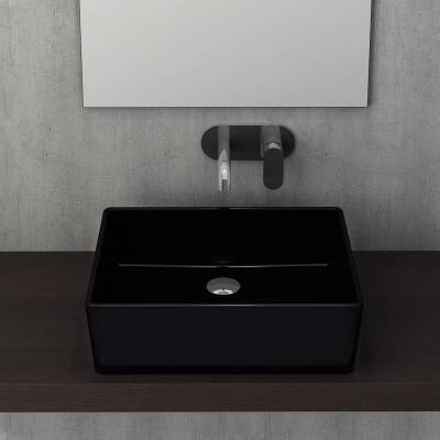 Bocchi Milano Çanak Lavabo 50 cm Parlak Siyah 1215-005-0125 - 2