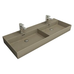 Bocchi Milano Çift Gözlü Lavabo 120 cm Mat Kaşmir 1393-011-0132 - 1