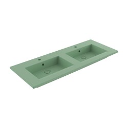 Bocchi Milano Çift Gözlü Lavabo 120 cm Mat Mint Yeşil 1111-033-0126 - 1