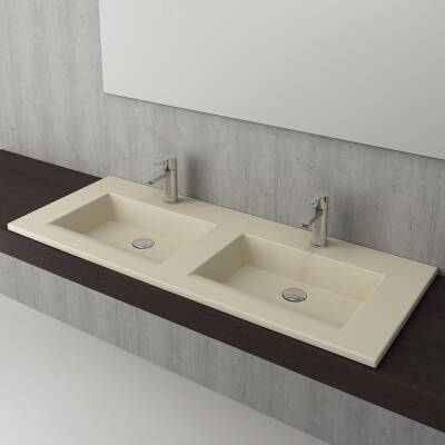 Bocchi Milano Çift Gözlü Lavabo 120 cm Mat Yasemin 1111-007-0126 - 2