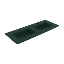 Bocchi Milano Çift Gözlü Lavabo 120 cm Mat Yeşil 1111-027-0126 - 1