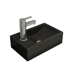 Bocchi Milano Dar Sol Lavabo 37 Cm Mat Siyah 1418-004-0126 - 1