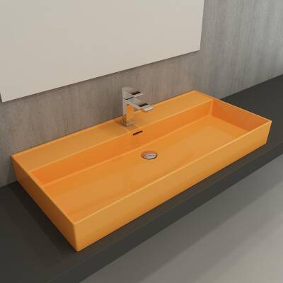 BOC MİLANO LAVABO 100cm-P.MANDALİNA SARISI - 1