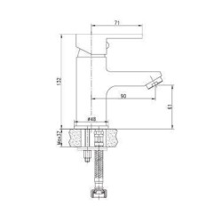 Bocchi Neto Eco Lavabo Bataryası Krom 1025 0001 - 2