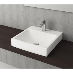 Bocchi Scala Tezgah Üstü Lavabo 48 cm Parlak Beyaz 1076-001-0126 - 2