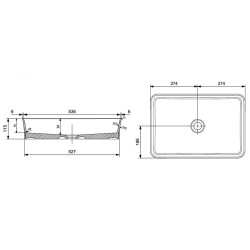 Bocchi Sottile Slim Line Çanak Lavabo 55 Cm Mat Kahverengi 1476-025-0125 - 2