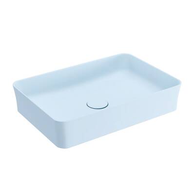 Bocchi Sottile Slim Line Çanak Lavabo 55 Cm Mat Buz Mavi 1476-029-0125 - 1