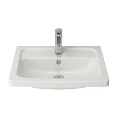 Bocchi Taormina Pro Lavabo 57 cm Parlak Beyaz 1004-001-0126 - 1