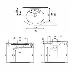 Bocchi Verona Lavabo 70 Cm Parlak Siyah 1045-005-0126 - 2