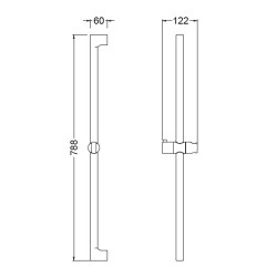 Bocchi 800R Ayarlanabilir Sürgü 79 cm Krom 5600 0003 - 2