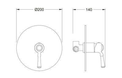 Bocchi Burlington Ankastre Duş Bataryası Krom 1004-0042 - 2