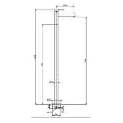 Bocchi Cube Yerden Lavabo Bataryası Krom 1015 0092 - 2