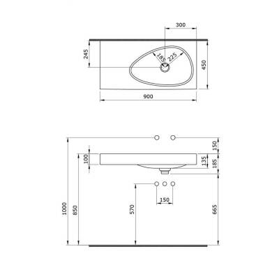 Bocchi Etna Etajerli Lavabo 90 cm Mat Kahverengi 1115-025-0125 - 3