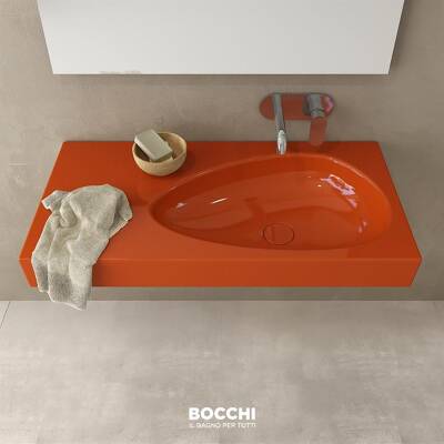 Bocchi Etna Etajerli Lavabo 90 cm Parlak Turuncu 1115-012-0125 - 3