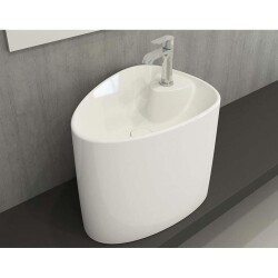 Bocchi Etna Monoblok Lavabo Tezgah Üstü Armatür Delikli Parlak Beyaz 1343-001-0126 - BOCCHI (1)