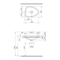 Bocchi Etna Tezgah Üstü Lavabo 58 cm Mat Antrasit 1112-020-0125 - 3