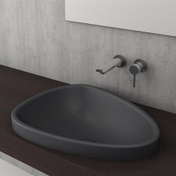 Bocchi Etna Tezgah Üstü Lavabo 58 cm Mat Antrasit 1112-020-0125 - 2