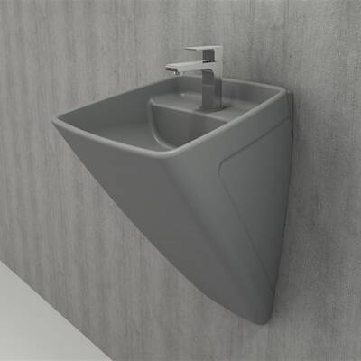 Bocchi Firenze Asma Monoblok Lavabo, 48 cm, Mat Gri 1082-006-0126 - 2