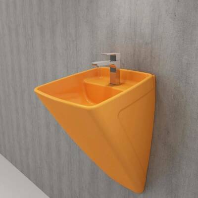 Bocchi Firenze Asma Monoblok Lavabo, 48 cm, Parlak Mandalina Sarısı 1082-021-0126 - 2