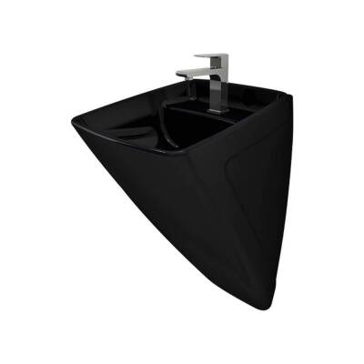 Bocchi Firenze Asma Monoblok Lavabo, 48 cm, Parlak Siyah 1082-005-0126 - 1