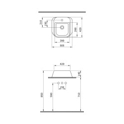 Bocchi Firenze Batarya Banklı Çanak Lavabo Mat Siyah 1074-004-0126 - 2