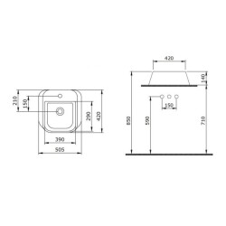 Bocchi Firenze Batarya Banklı Çanak Lavabo Parlak Beyaz 1074-001-0126 - BOCCHI (1)