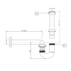 Bocchi Lavabo Sifonu U Tipi ABS Krom 6180 0004 - 2