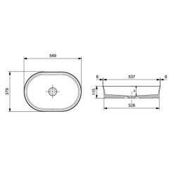 Bocchi Sottile Slim Line Çanak Lavabo 55 Cm Mat Yasemin 1521-007-0125 - 2