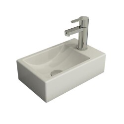 Bocchi Milano Dar Sağ Lavabo 37 Cm Mat Beyaz 1419-002-0126 - 1