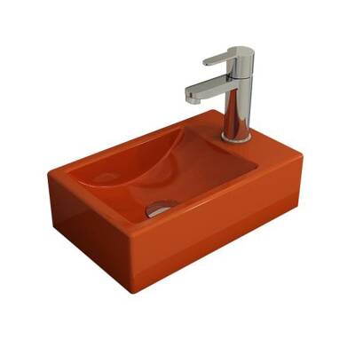 Bocchi Milano Dar Sağ Lavabo 37 Cm Parlak Turuncu 1419-012-0126 - 1