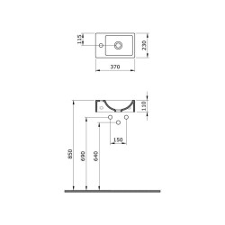 Bocchi Milano Dar Sol Lavabo 37 Cm Mat Kaşmir 1418-011-0126 - 3