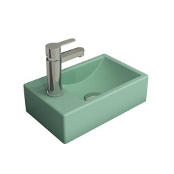 Bocchi Milano Dar Sol Lavabo 37 Cm Mat Mint Yeşil 1418-033-0126 - 1