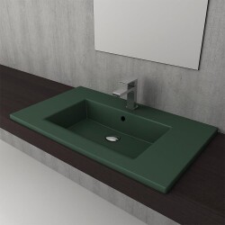 Bocchi Milano Etajerli Lavabo 100 cm Mat Yeşil 1105-027-0126 - 1