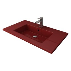 Bocchi Milano Etajerli Lavabo 100 cm Parlak Kırmızı 1105-019-0126 - 1