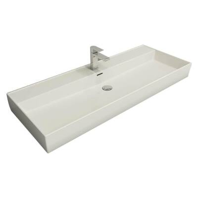 Bocchi Milano Etajerli Lavabo 120 cm Parlak Beyaz 1394-001-0126 - 1