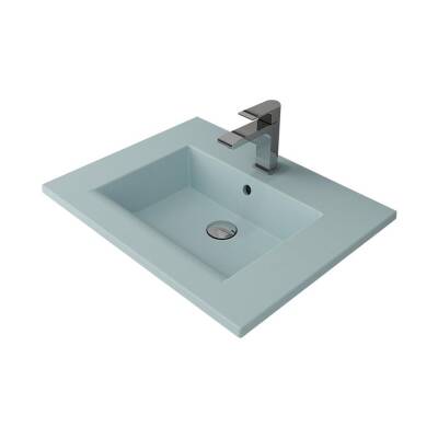 Bocchi Milano Etajerli Lavabo 60 cm Mat Buz Mavi 1161-029-0126 - 1