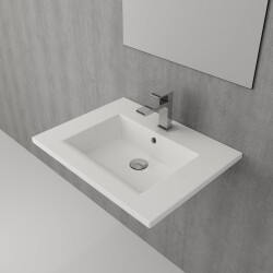 Bocchi Milano Etajerli Lavabo 60 cm Parlak Beyaz 1161-001-0126 - BOCCHI