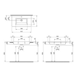 Bocchi Milano Etajerli Lavabo 80 cm Mat Antrasit 1113-020-0126 - 3