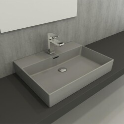 Bocchi Milano Lavabo 60 Cm Mat Gri 1376-006-012 - 1