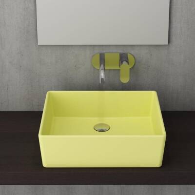 Bocchi Milano Lavabo Çanak 50 cm Mat Sarı 1215-026-0125 - 2