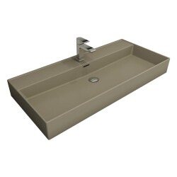 Bocchi Milano Tezgah Üstü Lavabo 100 cm Mat Kaşmir 1378-011-0126 - 1