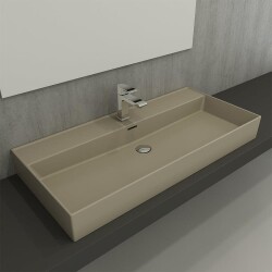 Bocchi Milano Tezgah Üstü Lavabo 100 cm Mat Kaşmir 1378-011-0126 - 2