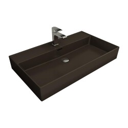 Bocchi Milano Tezgah Üstü Lavabo 80 cm Mat Kahverengi 1377-025-0126 - 1