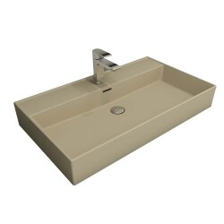 Bocchi Milano Tezgah Üstü Lavabo 80 cm Mat Yasemin 1377-007-0126 - 1