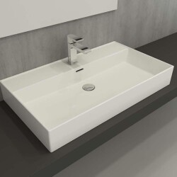 Bocchi Milano Tezgah Üstü Lavabo 80 cm Parlak Bisküvi 1377-014-0126 - 1