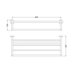 Bocchi Piave Havlu Rafı 600mm Krom 3057 0011 - 2