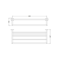 Bocchi Piave Havlu Rafı 600mm Mat Siyah 3057 0011 AB - 2