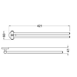 Bocchi Piave Havluluk İkili 421 mm Mat Siyah - 2